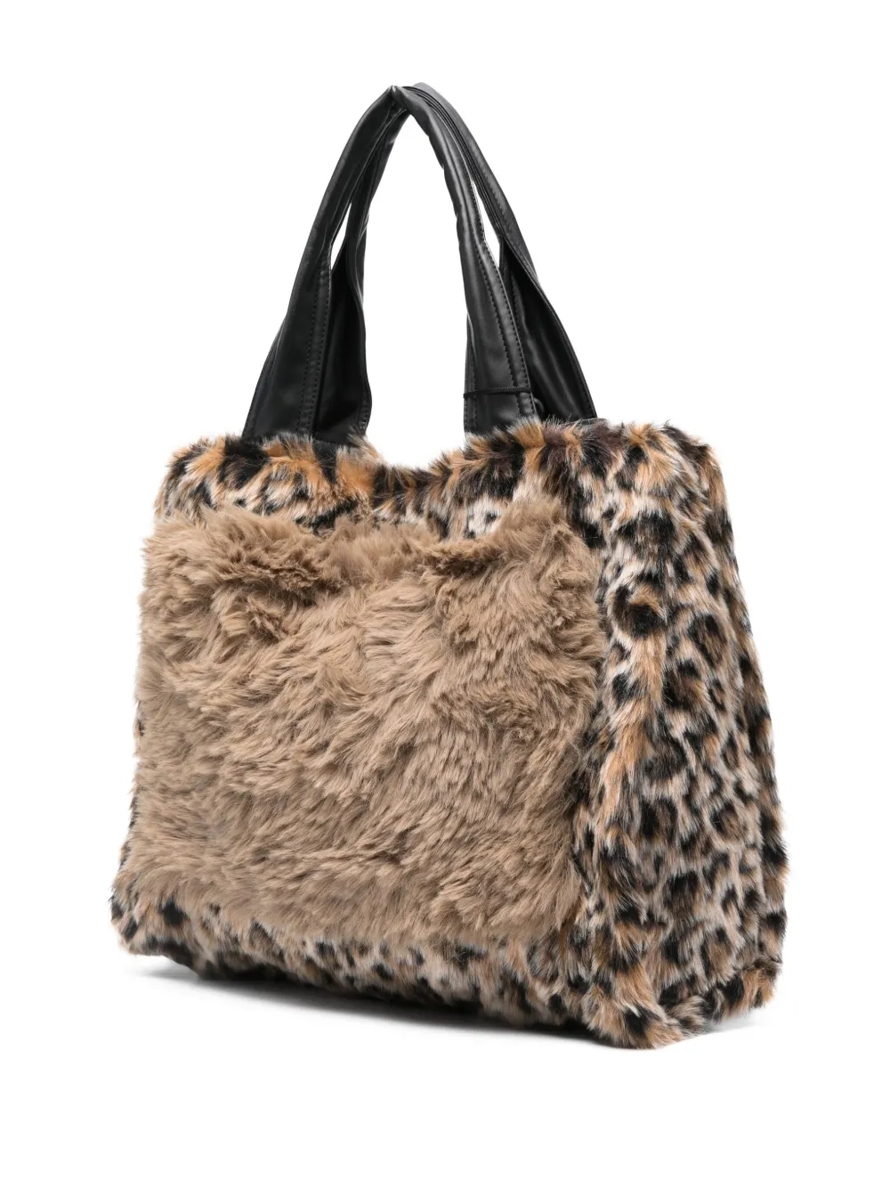 TWINSET Shopper van imitatiebont - Bruin