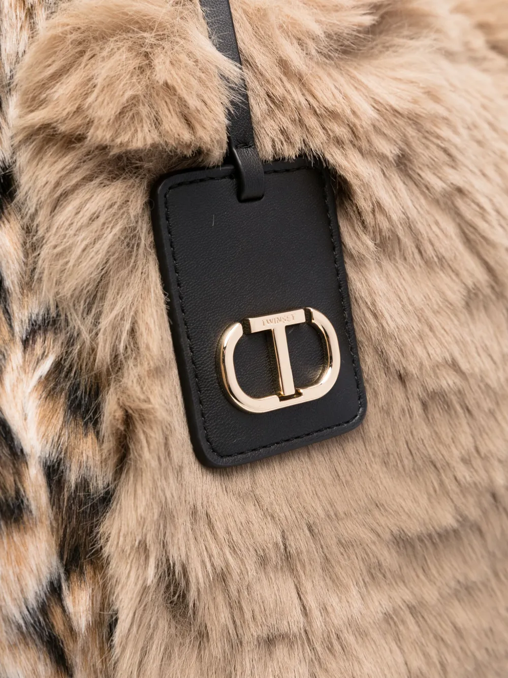 TWINSET Shopper van imitatiebont Bruin