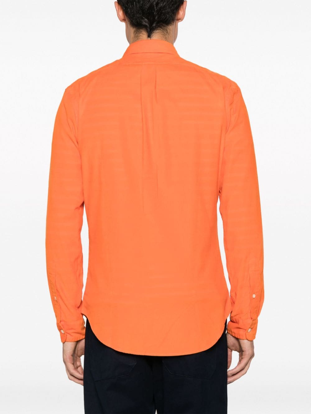 Shop Polo Ralph Lauren Polo Pony-embroidered Corduroy Cotton Shirt In Orange