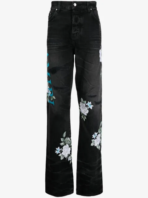 AMIRI jeans rectos con estampado floral