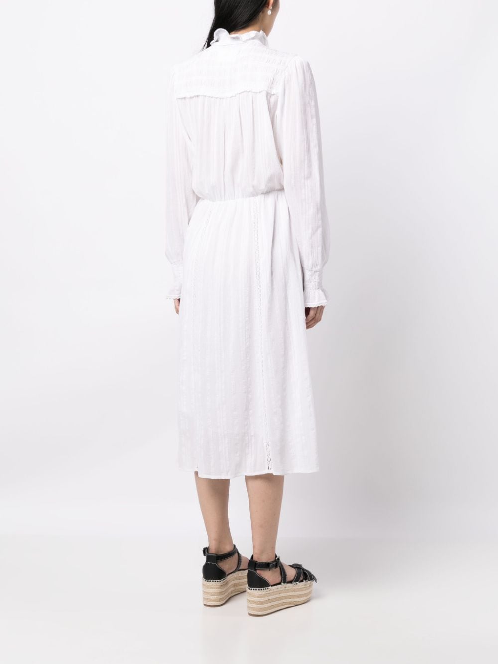 Shop Marant Etoile Imany Ruffle-detailing Dress In White