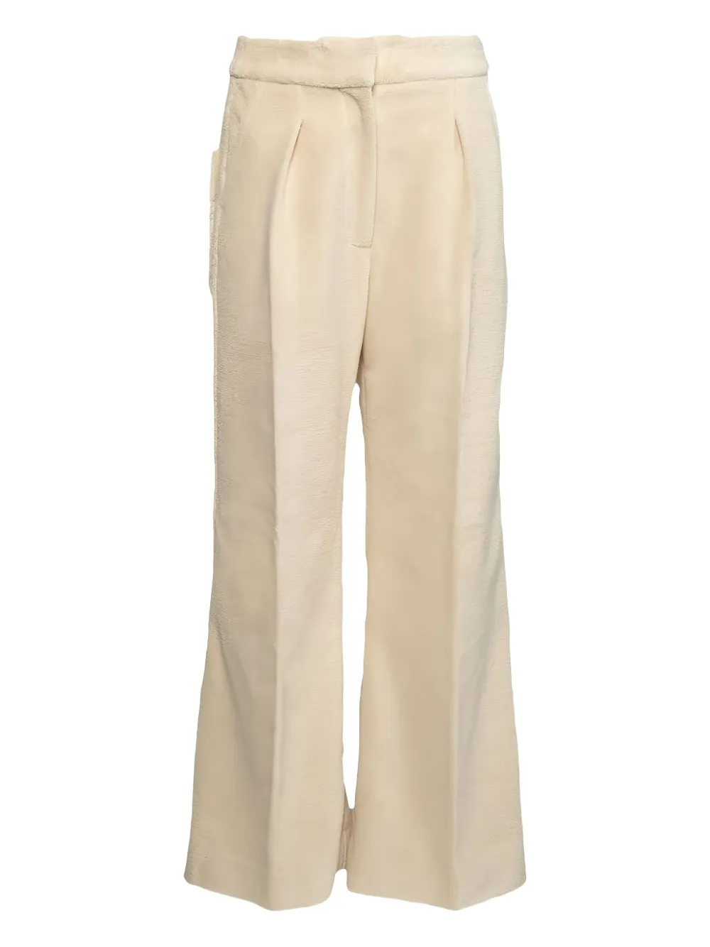 KHAITE pleated-front trousers - Beige
