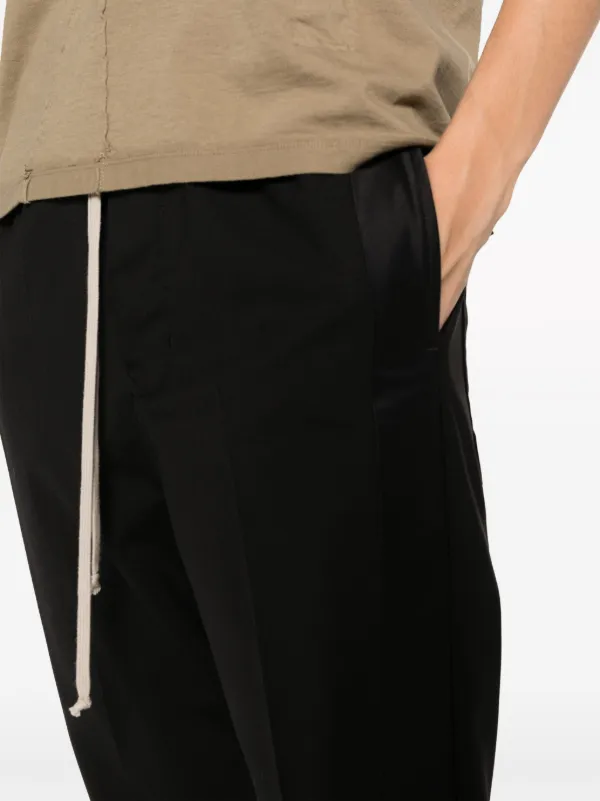 Rick Owens side-stripe Cropped Trousers | Black | FARFETCH