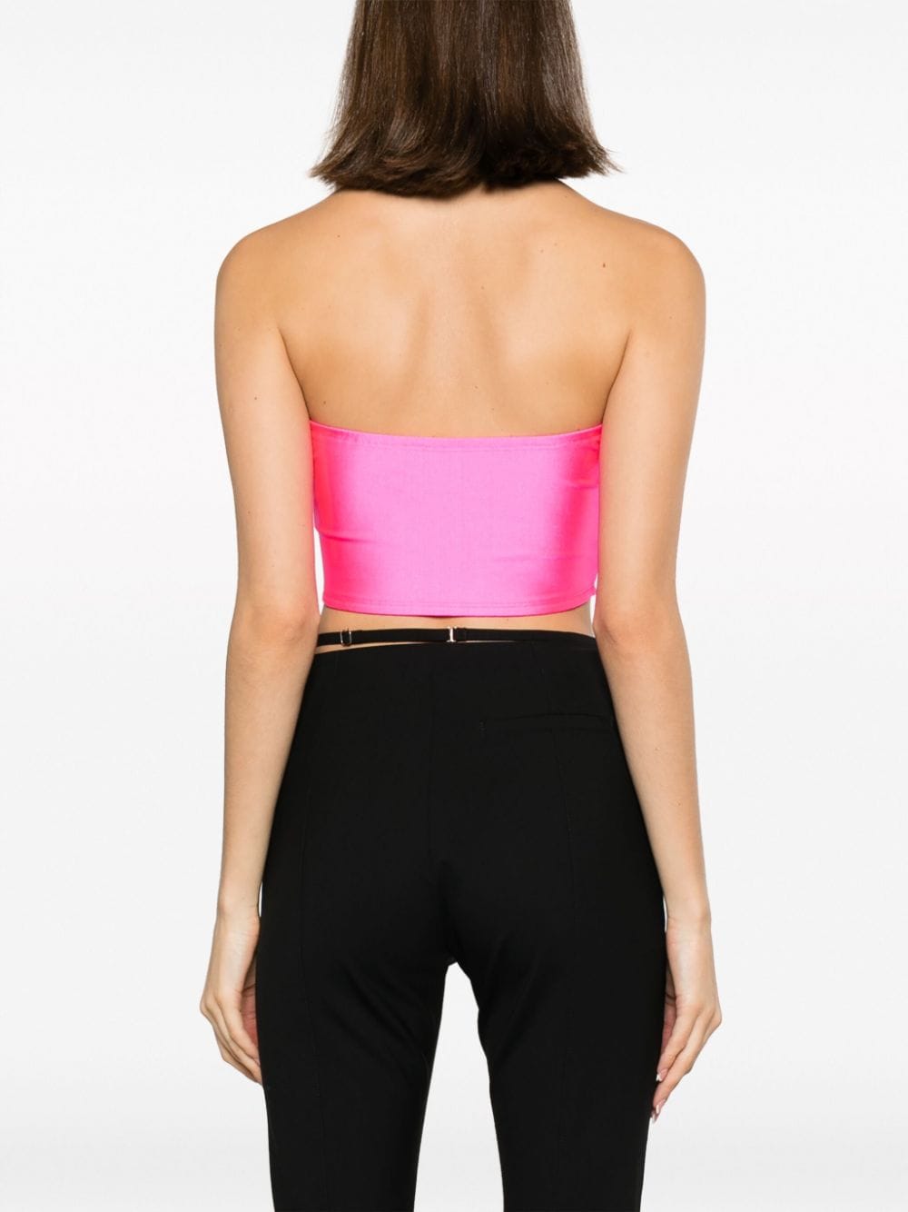 Shop Styland Cropped Strapless Top In Pink