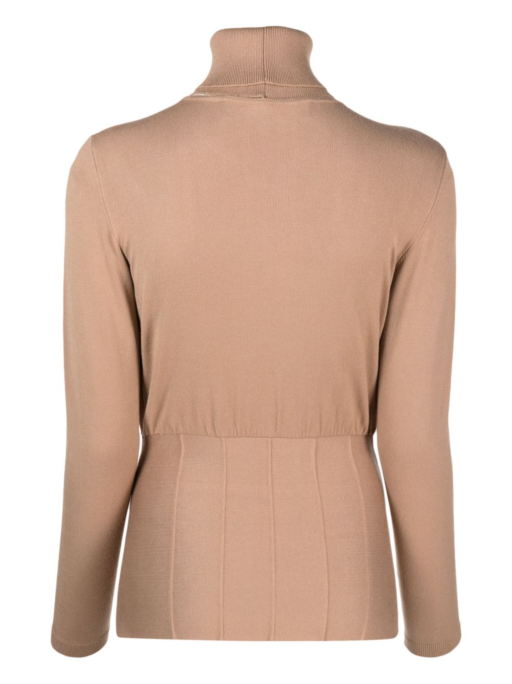 Federica Tosi cut-out roll-neck jumper - Beige