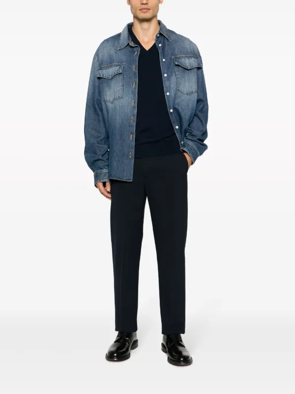 Ballantyne Vネック カシミアセーター | ブルー | FARFETCH JP