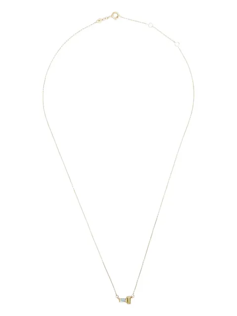 Aliita 9K yellow gold Tu Y Yo peridot and aquamarine necklace