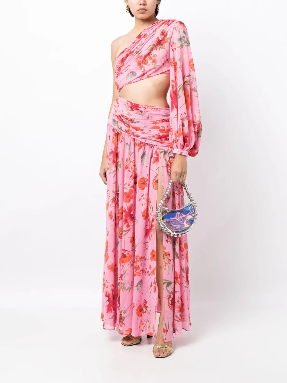 Bronx and Banco Jurk met bloemenprint - Roze