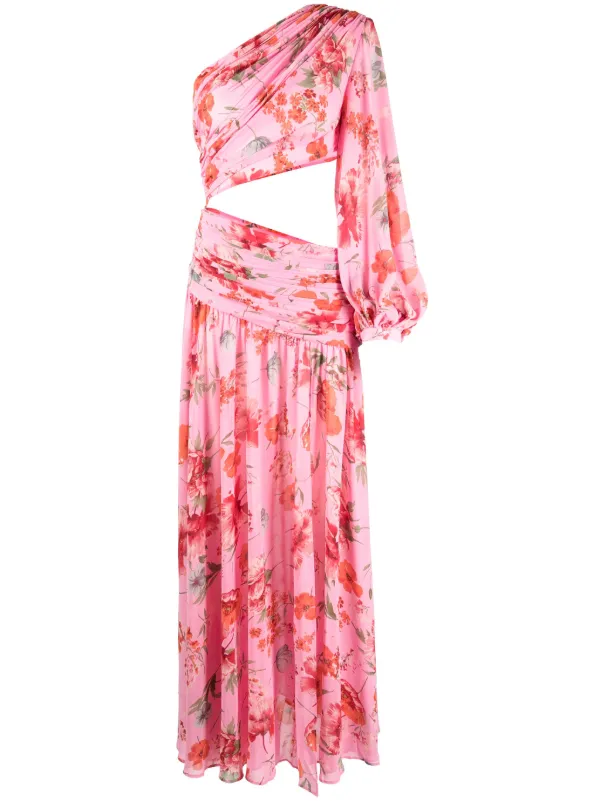 Bronx And Banco floral-print cut-out Detailing Dress | Pink | FARFETCH