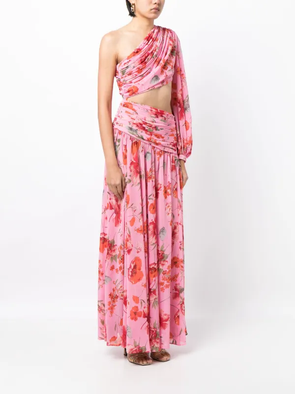 Bronx And Bronco Floral-print Cut-out Detailing Dress - Pink Bronx And Bronco Floral-print Cut-out Detailing Dress - Pink