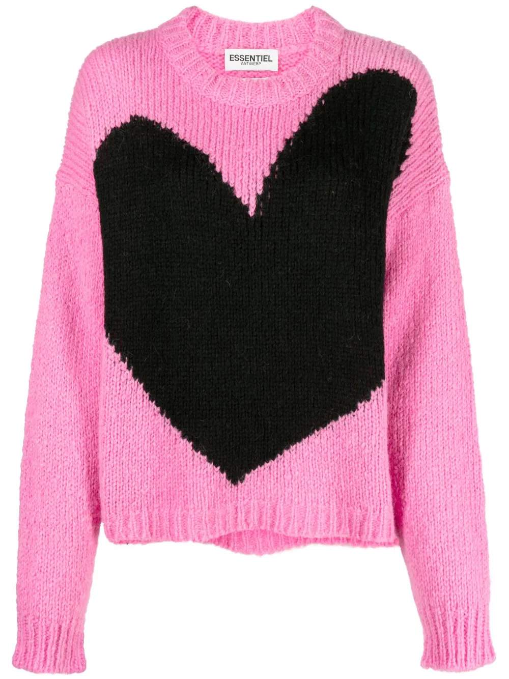 Essentiel Antwerp Ribgebreide trui Roze