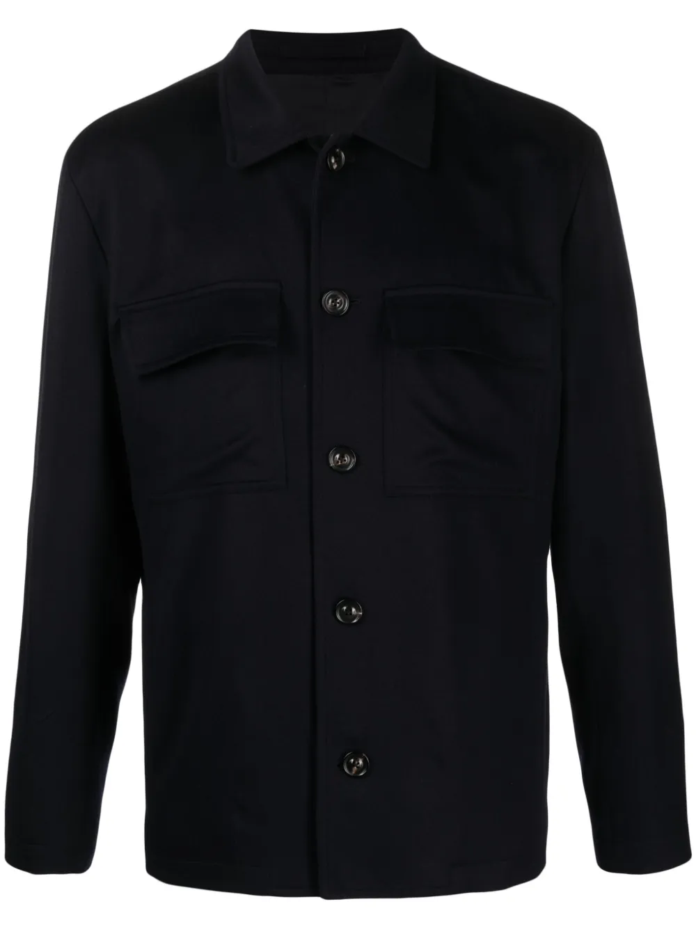 Lardini Shirtjack van wolmix Blauw