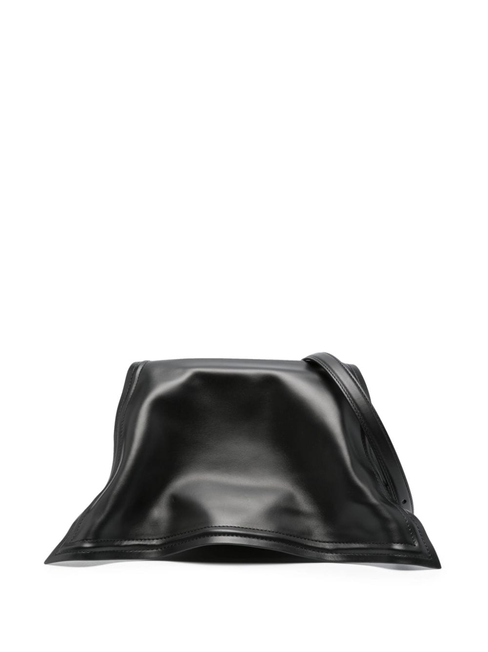 Shop Y/project Wire Leather Shoulder Bag In Black