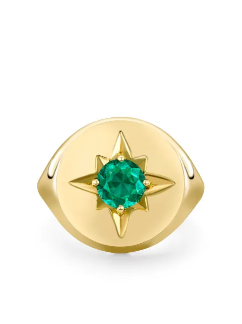 House of Meraki anillo Vesper en oro amarillo de 18kt con esmeraldas