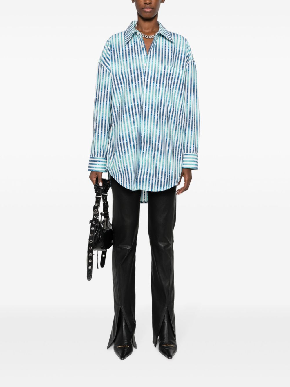 AMIRI Gestreepte blouse - Blauw