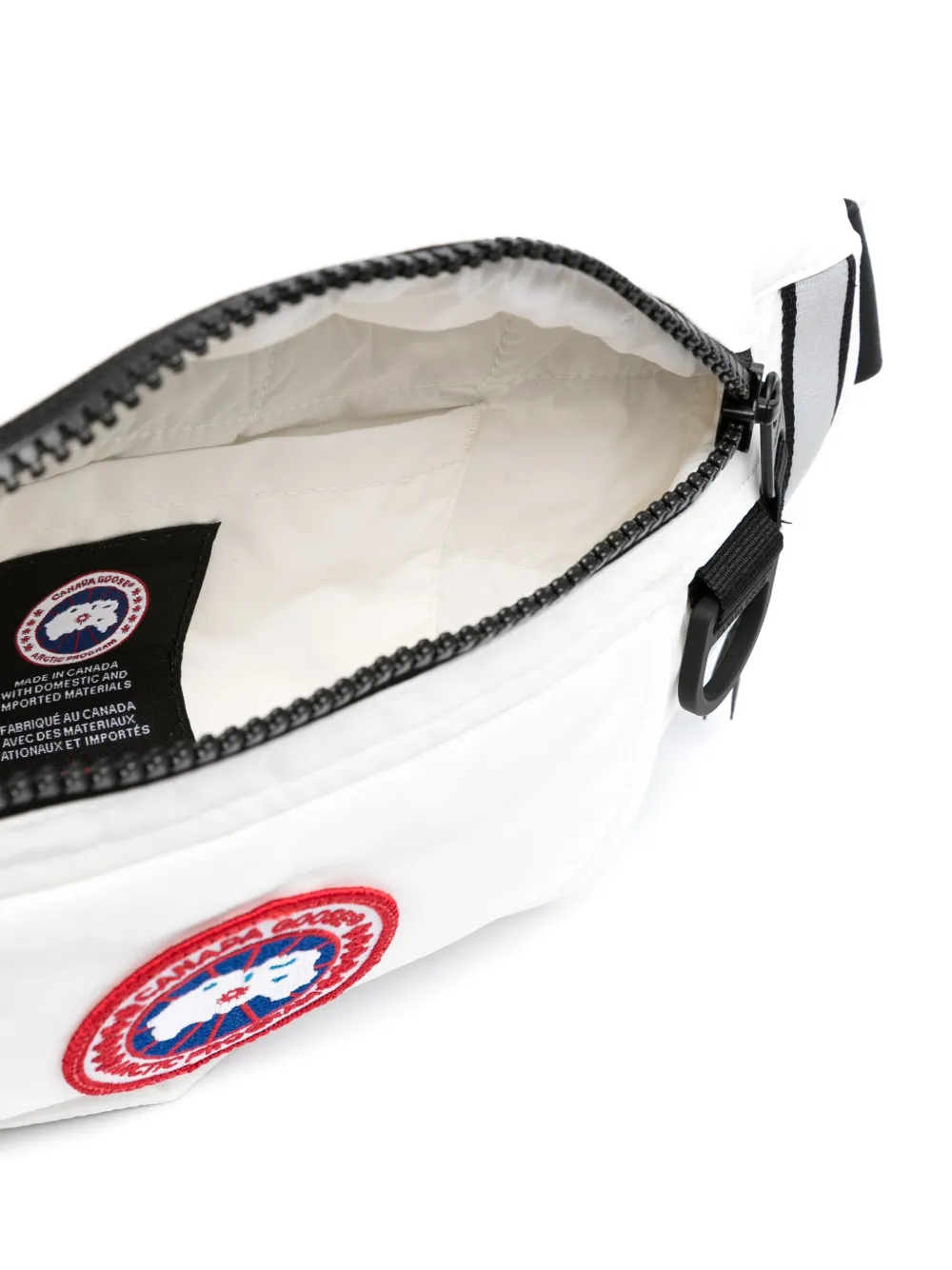 Canada Goose Logo-patch Padded Belt Bag In Weiss