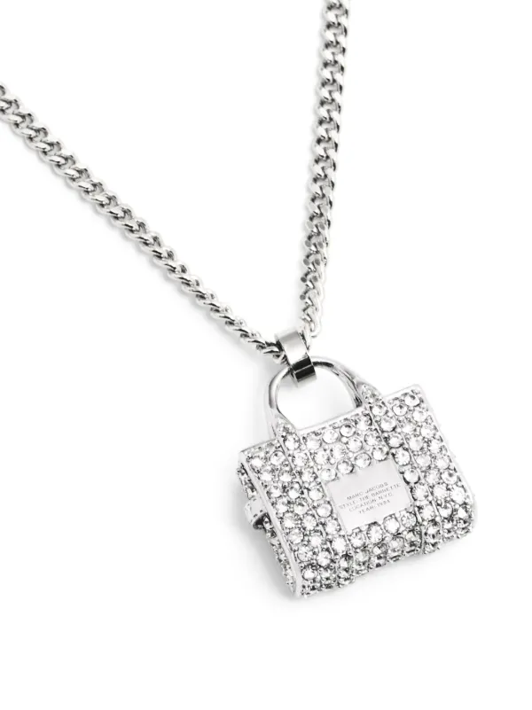 Marc Jacobs The Pavé Tote Bag Necklace | Silver | FARFETCH