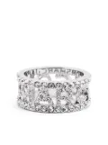 Marc Jacobs The Monogram pavé ring - Silver