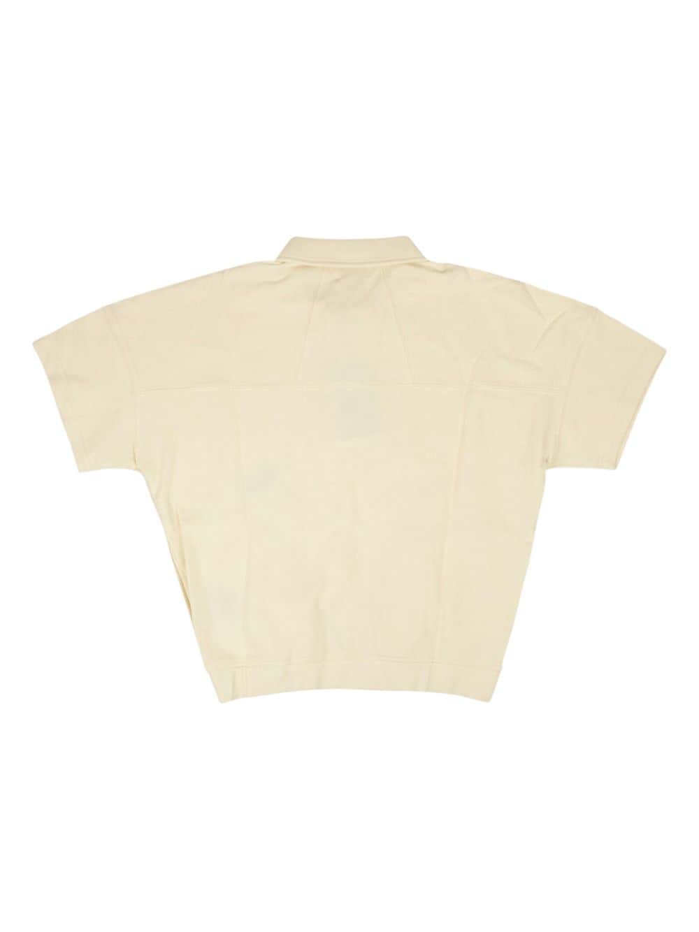 Shop Rhude Logo-embroidered Polo Shirt In Neutrals