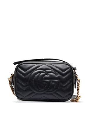 Gucci Black Mini GG Marmont 2.0 Camera Bag