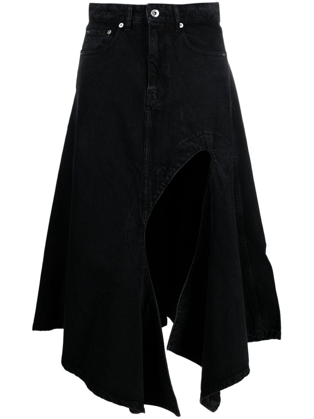 Y/PROJECT ASYMMETRIC DENIM SKIRT