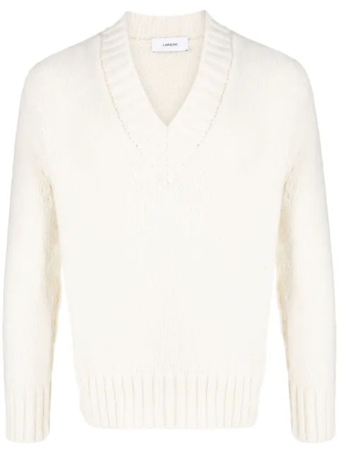 Lardini long-sleeved V-neck jumper