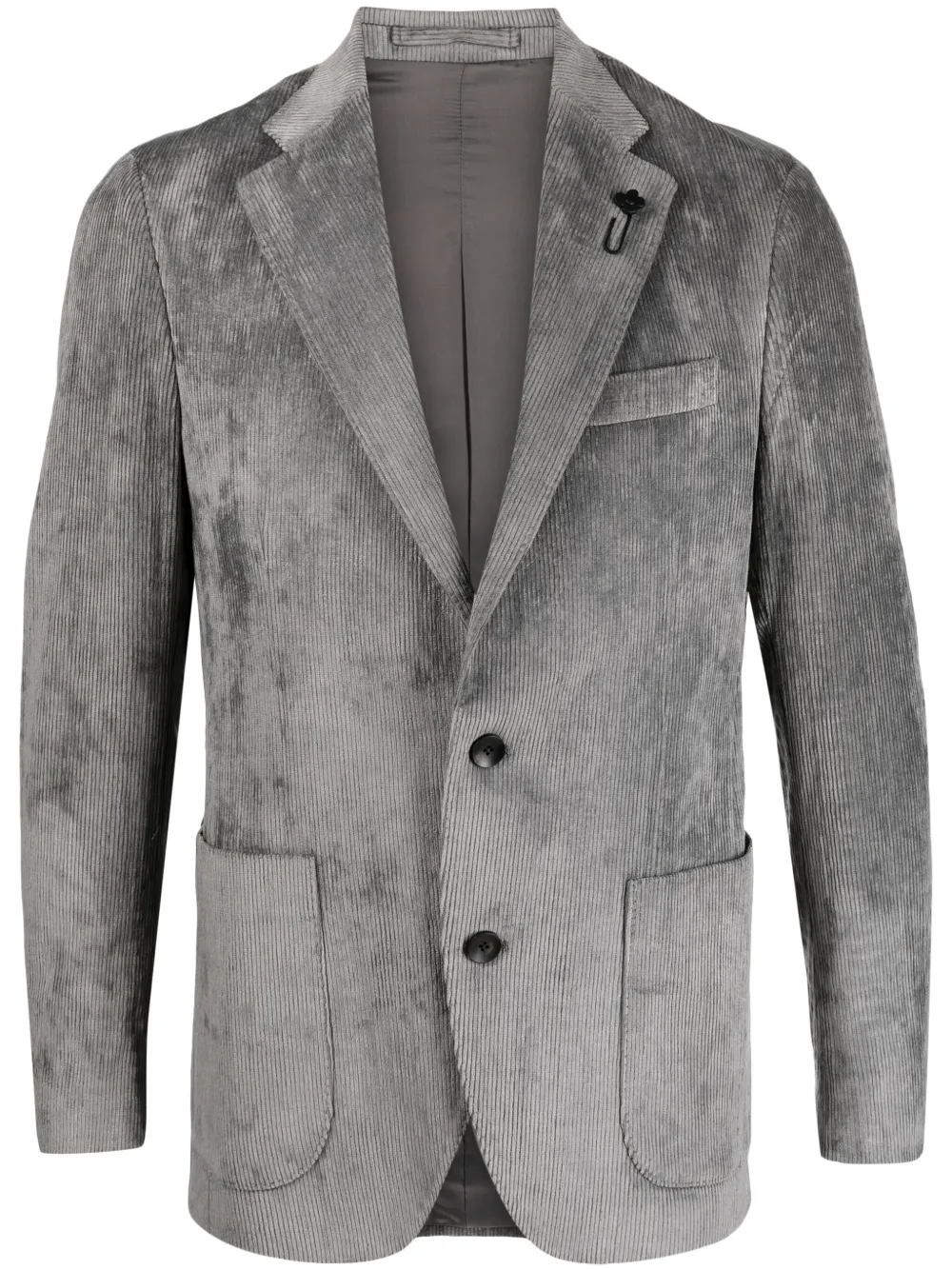 Lardini Ribfluwelen blazer Grijs