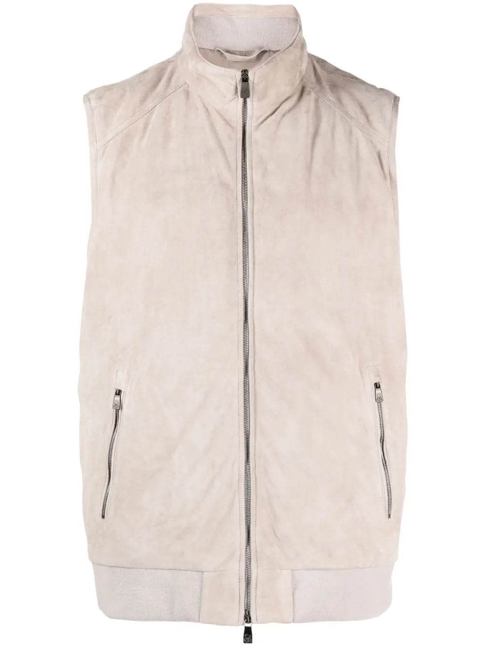 Corneliani Suède gilet Beige