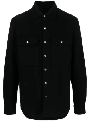 Rick Owens Outershirt レザーシャツジャケット | ブラック