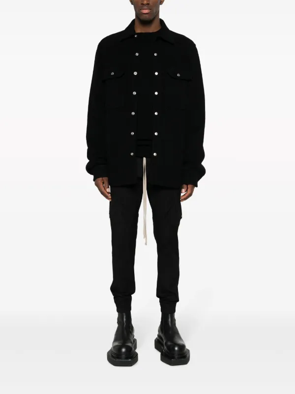 ネットで注文 Rick JP FARFETCH | ブラック | シャツジャケット カシミア Owens 小物