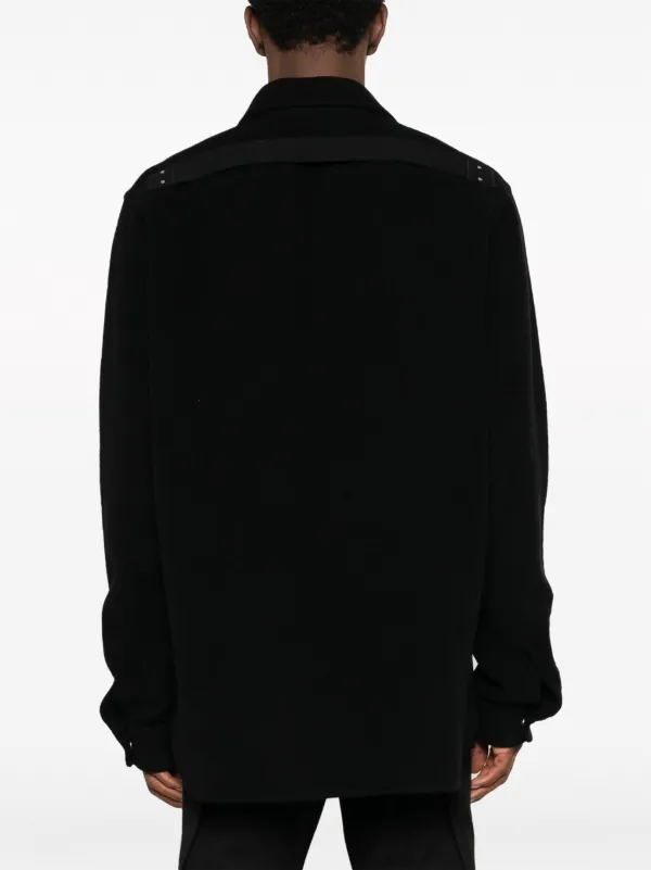 Rick Owens カシミア シャツジャケット | ブラック | FARFETCH JP