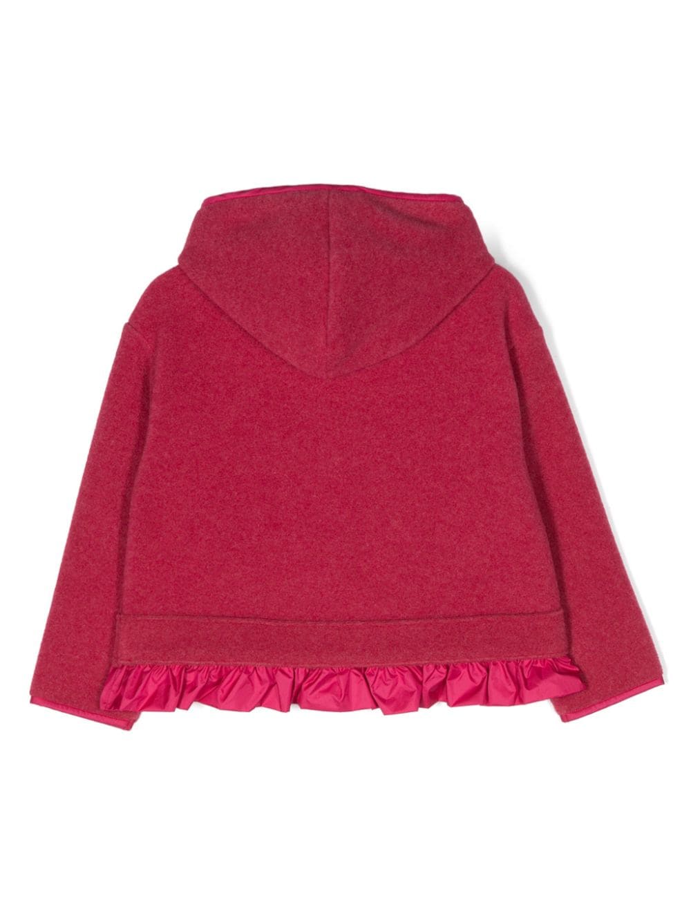Il Gufo layered ruffled hooded jacket - Roze