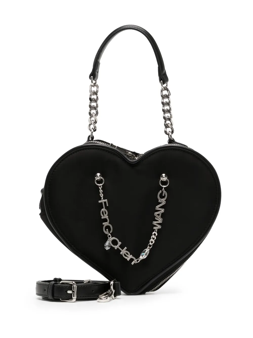 Feng Chen Wang Small Heart logo-lettering Shoulder Bag - Farfetch