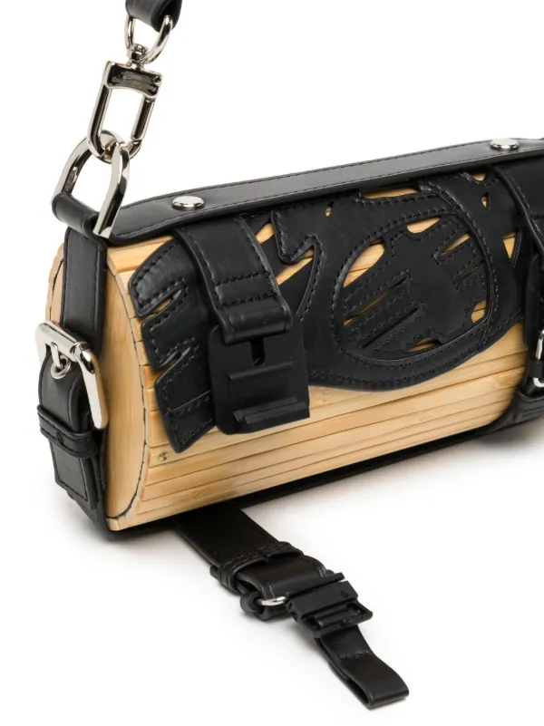 Feng Chen Wang logo-print Bamboo Shoulder Bag - Farfetch