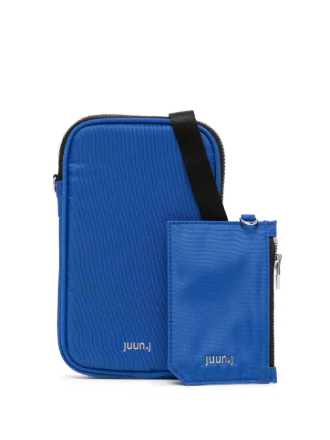 Juun.J logo-plaque zip-up mini bag