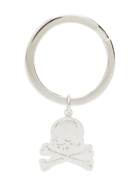 Mastermind World skull-charm silver keyring 