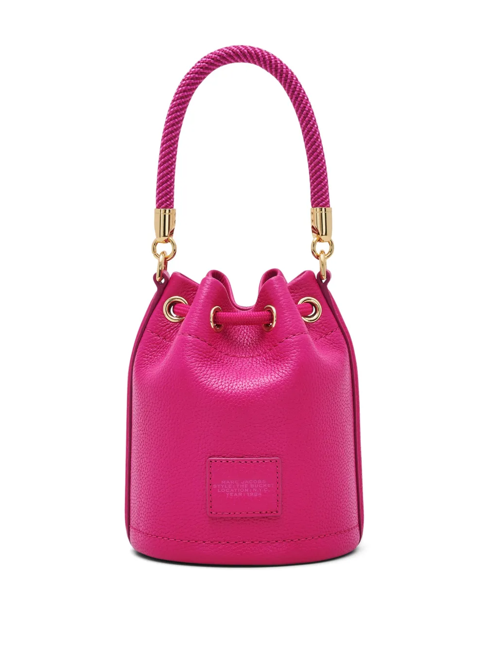 Shop Marc Jacobs The Leather Mini Bucket Bag In Pink