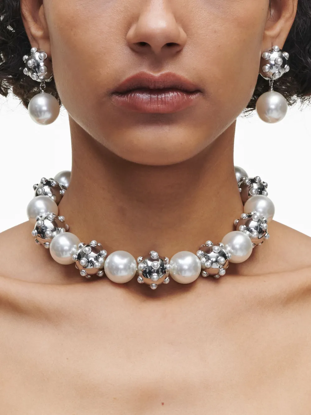  Marc Jacobs The Pearl Dot Necklace - White 
