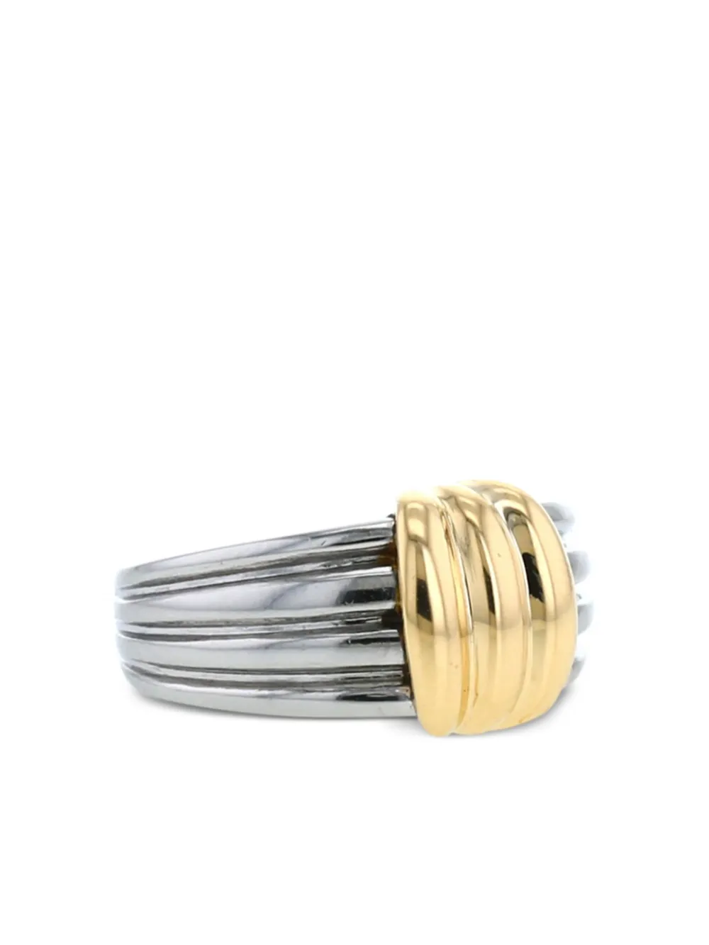 Van Cleef & Arpels 1990s yellow gold chunky ring - Zilver