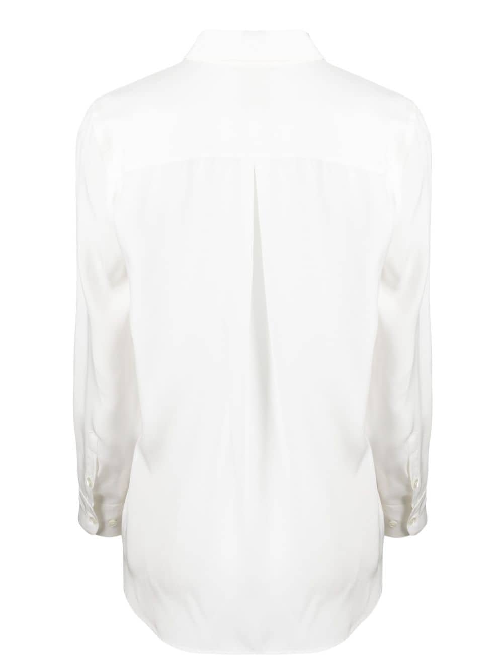 PAULA long-sleeved silk shirt - Wit