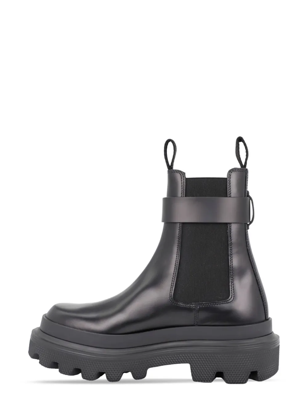 Dolce & Gabbana branded-strap leather ankle boots - Zwart
