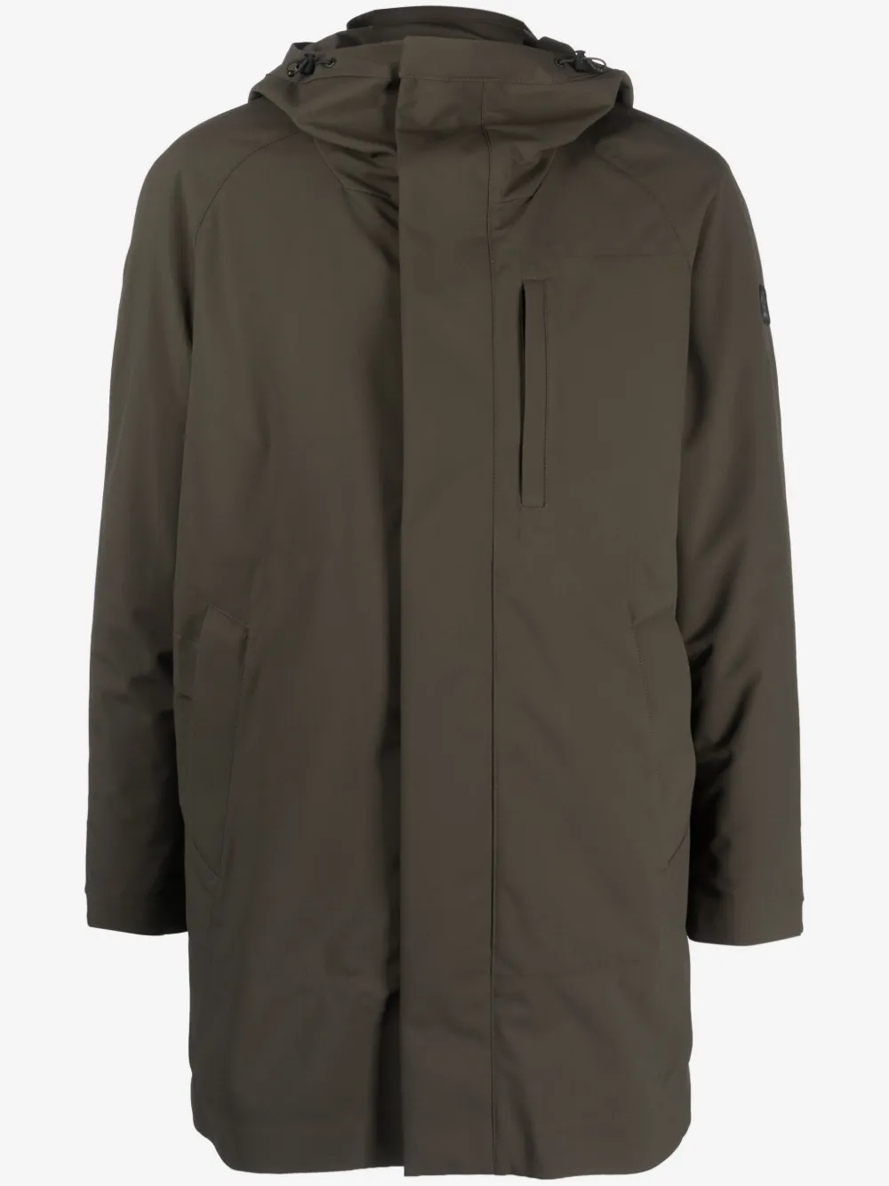 Paul & Shark long-line hooded parka coat | Green | Image 1