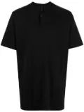 Transit button-fastening cotton T-shirt - Black