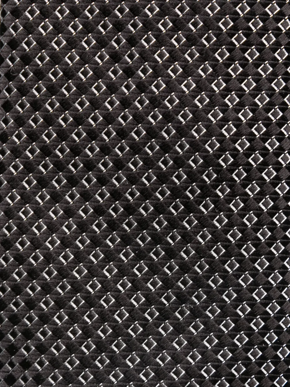 Canali Stropdas met geometrisch patroon - Zwart