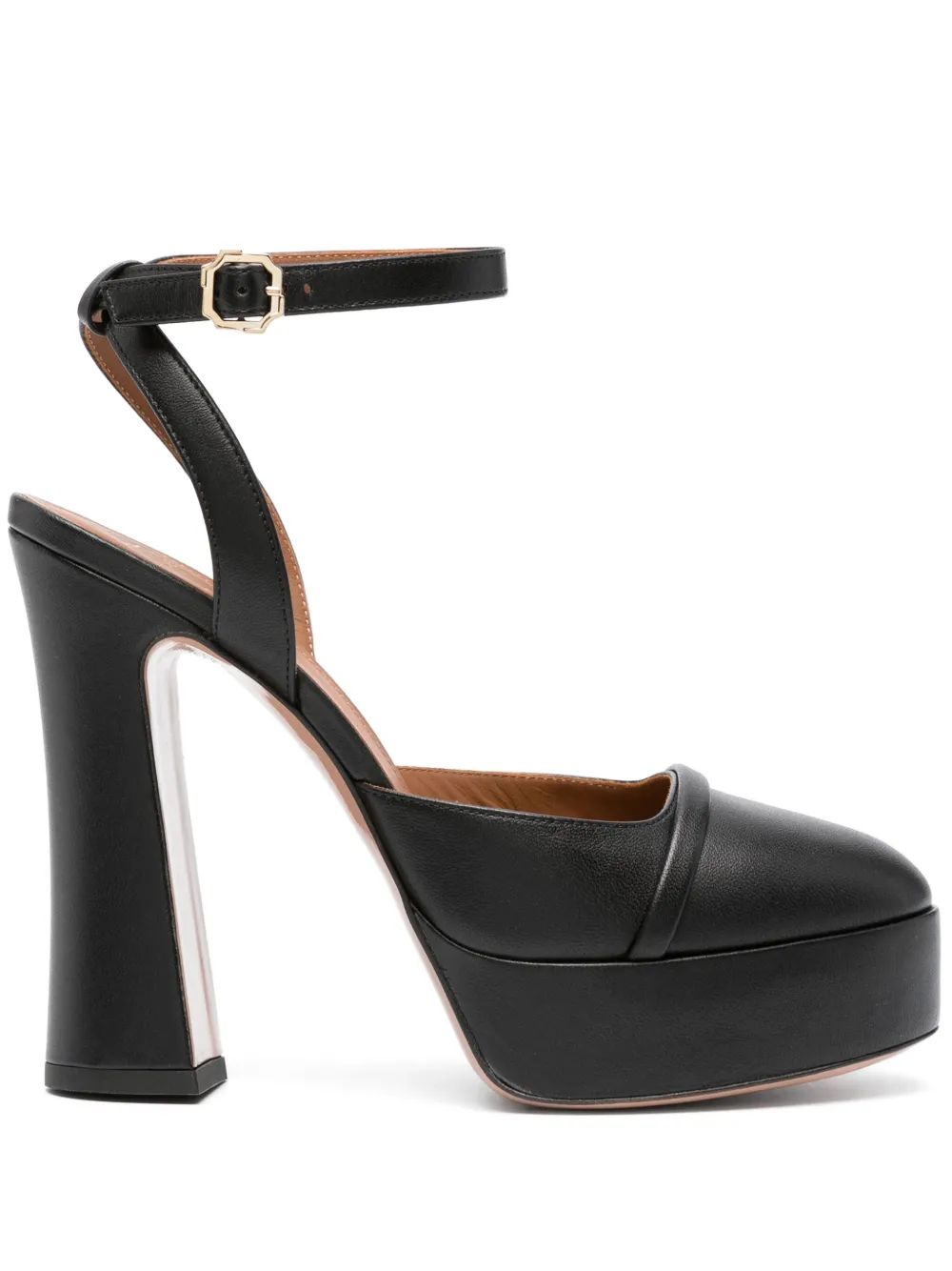 Malone Souliers Mora 125mm leather pumps Black