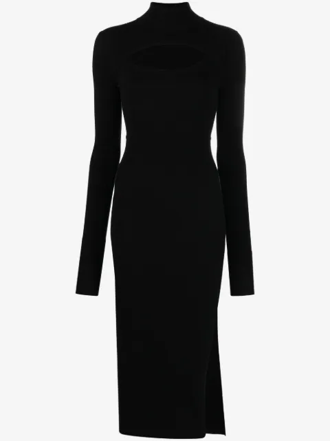 Just Cavalli Abito midi a coste con dettaglio cut-out