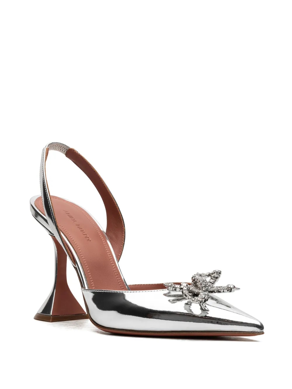 Amina Muaddi Rosie 95mm slingback pumps - Zilver