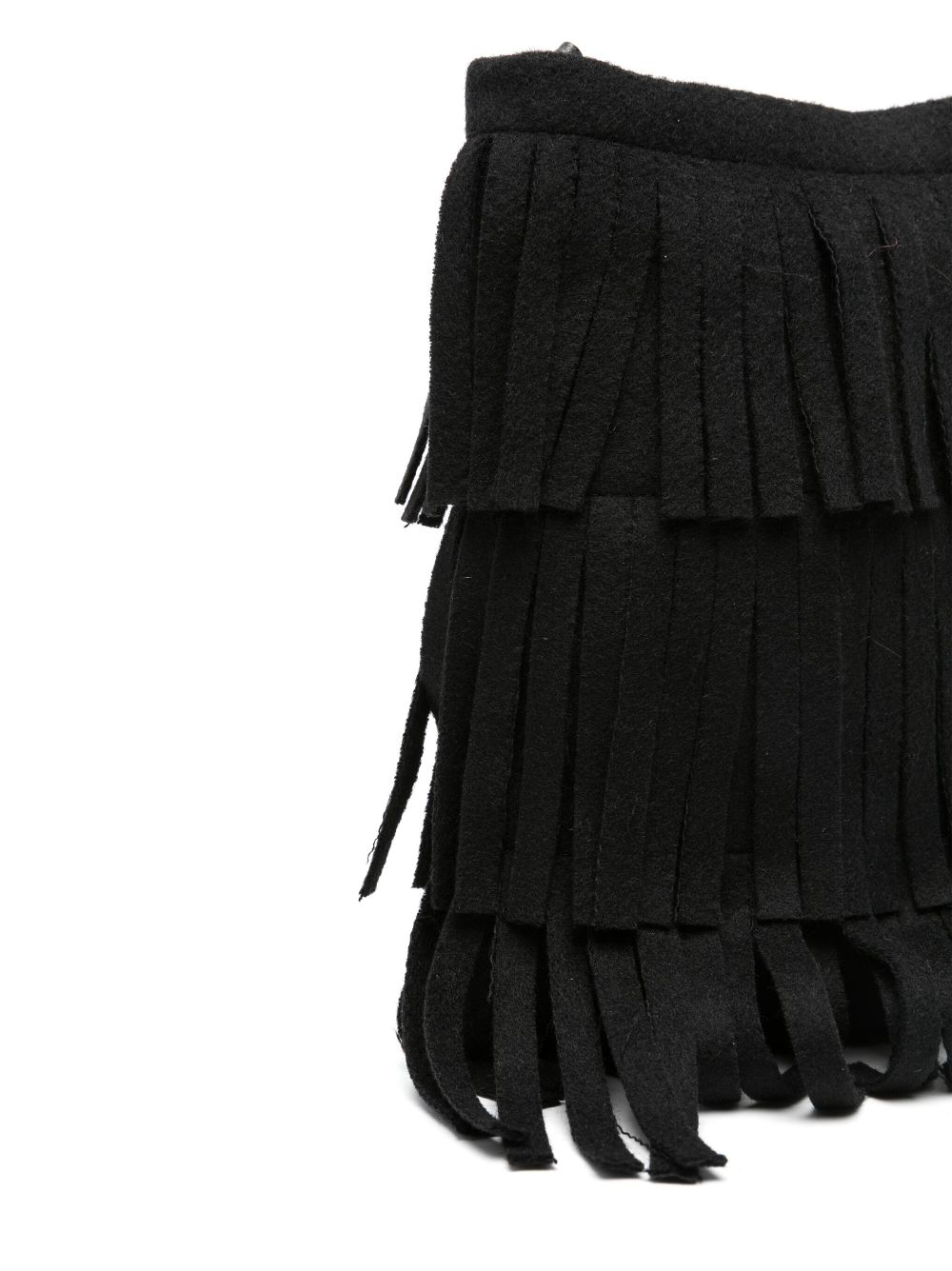 Il Gufo fringed layered-design bag - Zwart