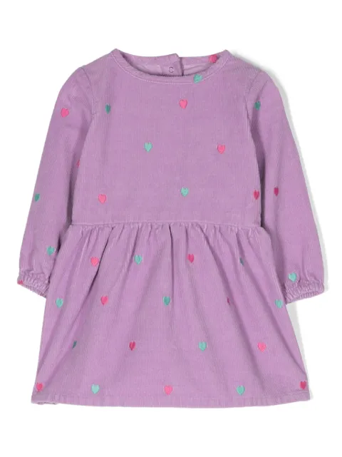 Stella McCartney Kids heart-embroidered corduroy dress