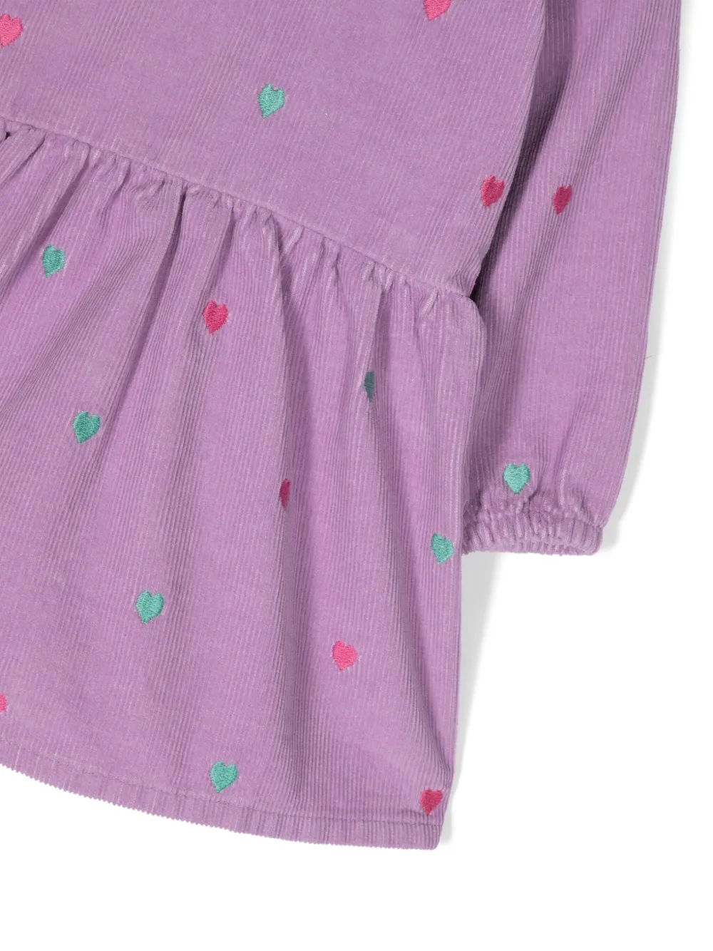 Stella McCartney Kids Ribfluwelen jurk Paars